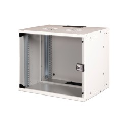 Szafa sieciowa wisząca 19" 9U, SOHO PRO 460 x 540 x 400 mm, drzwi szyba, szary, niezłożona, 60kg
