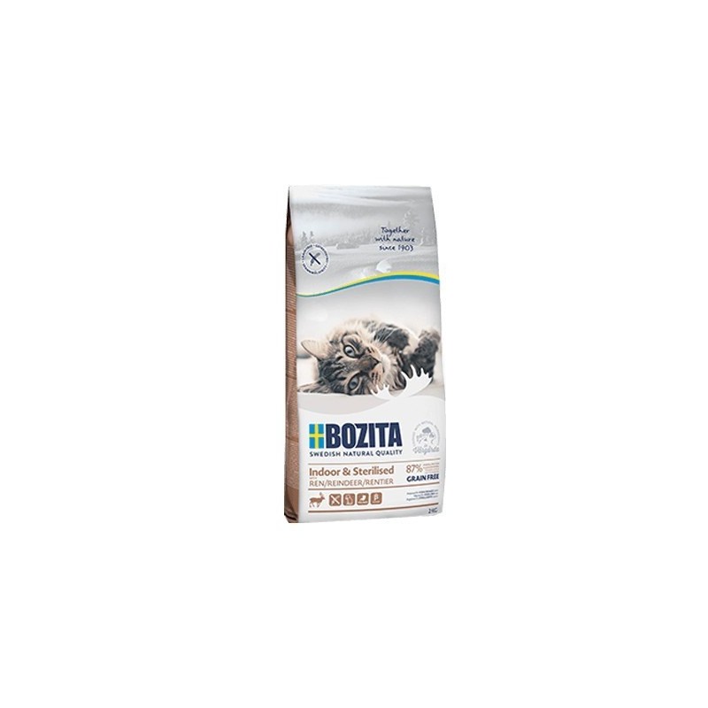 BOZITA Indoor & Sterilised Grain free Reindeer - sucha karma dla kotów wysterylizowanych - 2kg