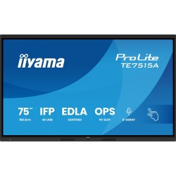 Monitor IIYAMA 189.3cm (75") TE7515A-B1AG 16:9 M-Touch 2xHDMI+2xUSB-C (Speditionsversand)