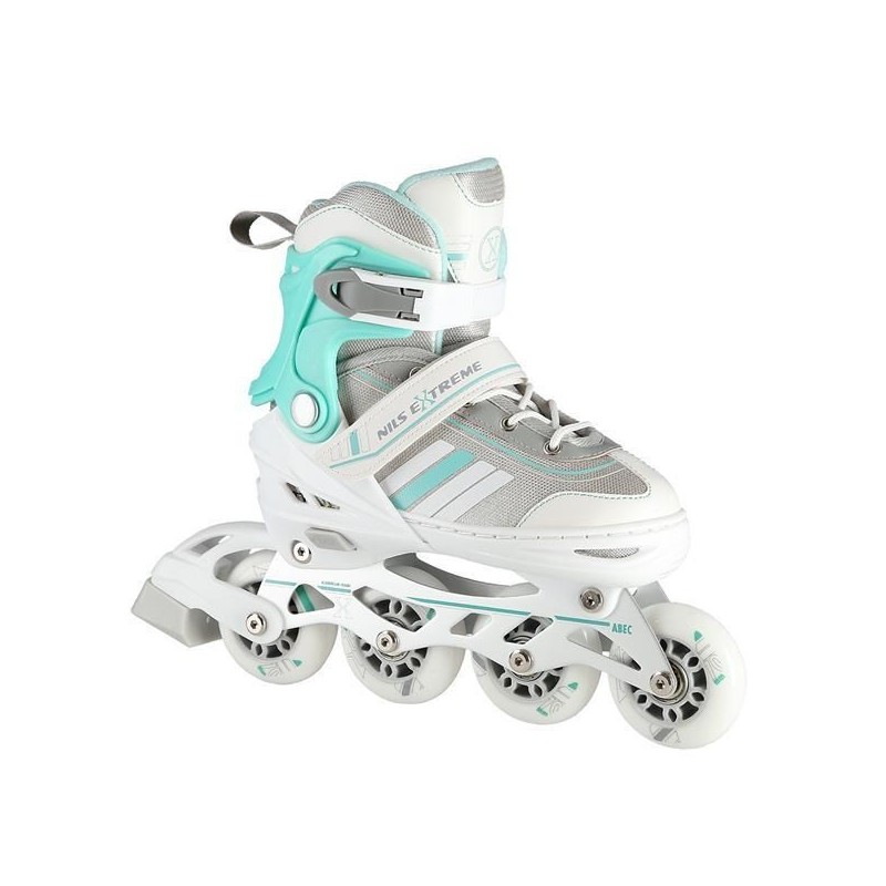ŁYŻWOROLKI NILS EXTREME NH18191 2W1 BIAŁO-NIEBIESKIE ROZM. L (39-43) Z WYMIENNĄ PŁOZĄ HOKEJOWĄ