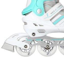 ŁYŻWOROLKI NILS EXTREME NH18191 2W1 BIAŁO-NIEBIESKIE ROZM. L (39-43) Z WYMIENNĄ PŁOZĄ HOKEJOWĄ