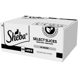 SHEBA Selection Select Slices Drobiowe smaki w sosie - Mokra karma dla kota 120x85g