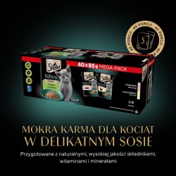 SHEBA Nature's Collection Drobiowe smaki w galarecie- Junior Kurczak/Łosoś - Mokra karma dla kota 40x85g