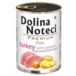 DOLINA NOTECI Premium Pure bogata w indyka z ziemniakami - mokra karma dla psa - 400g