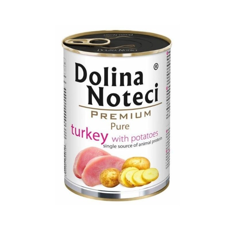 DOLINA NOTECI Premium Pure bogata w indyka z ziemniakami - mokra karma dla psa - 400g