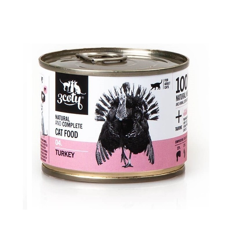 3Coty TURKEY for Adult cats 180g 3Coty TURKEY for Adult cats 180g