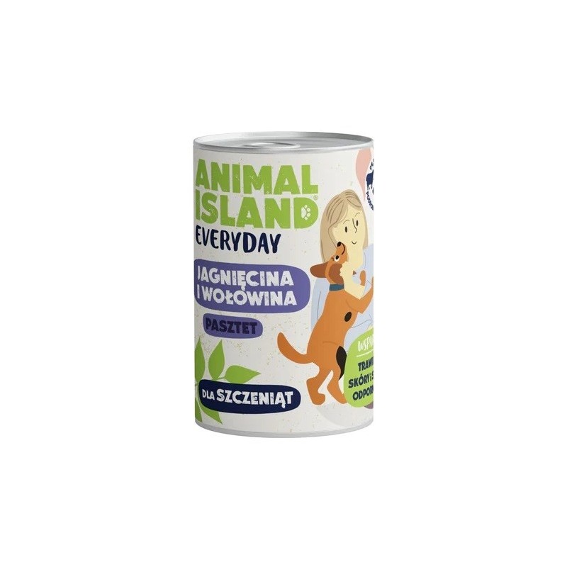 ANIMAL ISLAND Everyday wołowina i jagnięcina dla szczeniąt puszka 400g ANIMAL ISLAND Everyday wołowina i jagnięcina dla szczeniąt puszka 400g