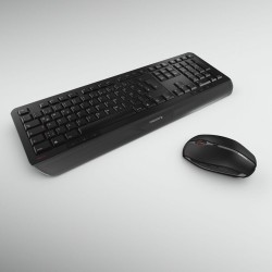 CHERRY JD-7000DE-2 klawiatura Dołączona myszka Dom/Biuro RF Wireless QWERTZ Niemiecki Czarny