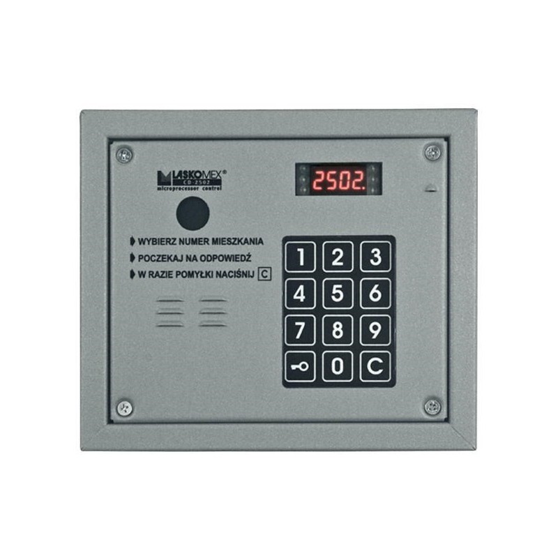 Panel audio z czytnikiem kluczy RFID Laskomex CP-2503R srebrny