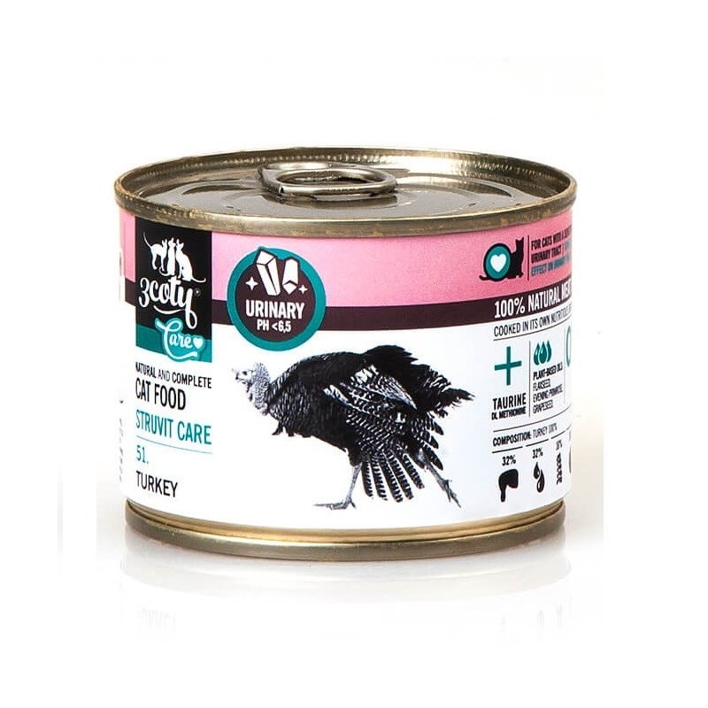 3Coty TURKEY Struvite Care sensitive urinary 180g 3Coty TURKEY Struvite Care sensitive urinary 180g
