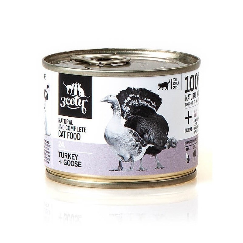 3Coty TURKEY + GOOSE for Adult cats 180g 3Coty TURKEY + GOOSE for Adult cats 180g