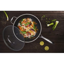 Wok z powłoką DIAMOND Kohersen Black Cube z pokrywką (32 cm 5,1l)