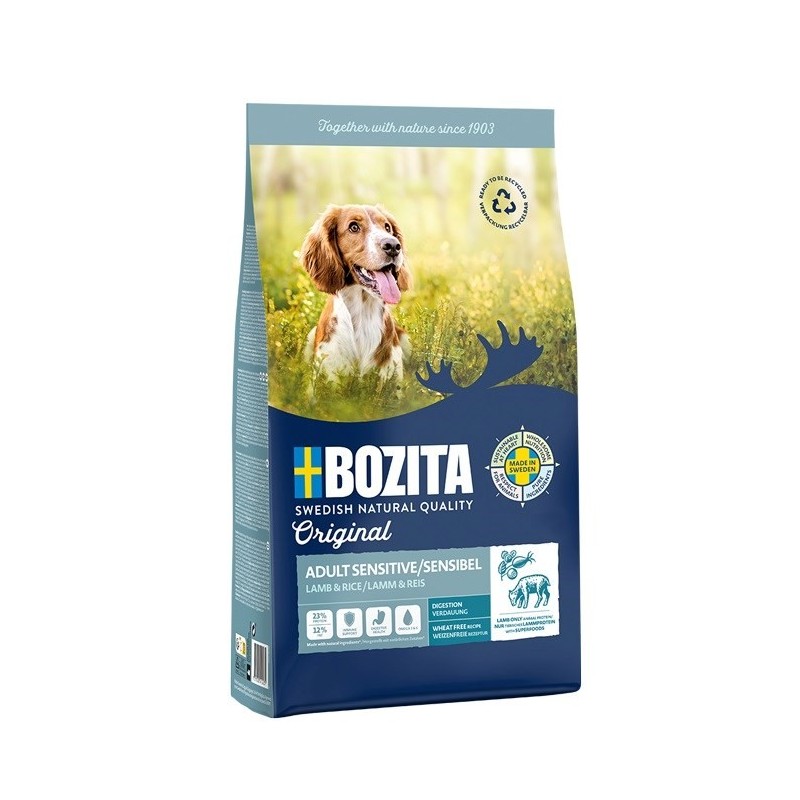 Bozita Original Adult Sensitive Jagnięcina i Ryż - sucha karma dla psa - 12 kg