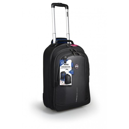 Port Designs CHICAGO EVO 39,6 cm (15.6") Pokrowiec w typie walizki na naóżkach Czarny