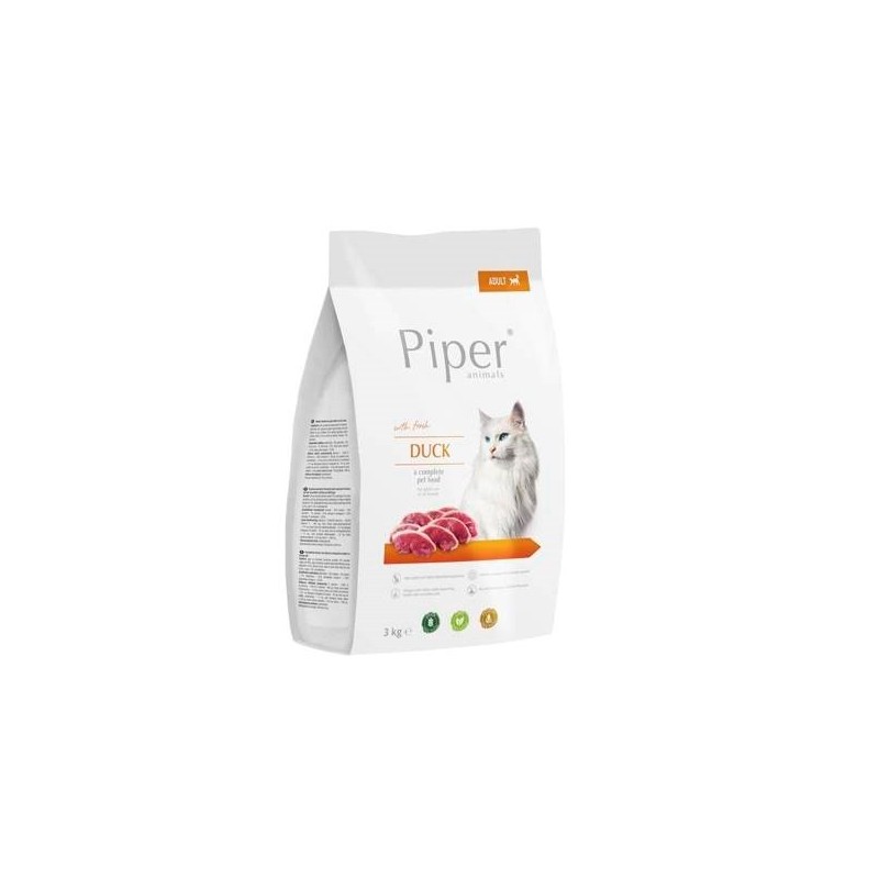 DOLINA NOTECI Piper Animals z kaczką - sucha karma dla kota - 3 kg