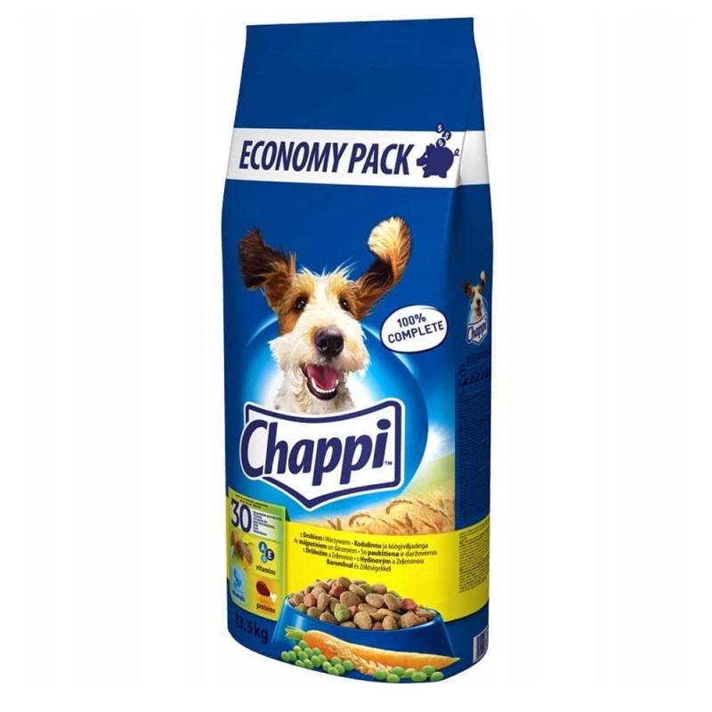 CHAPPI z drobiem i warzywami - sucha karma dla psa - 13,5 kg CHAPPI z drobiem i warzywami - sucha karma dla psa - 13,5 kg