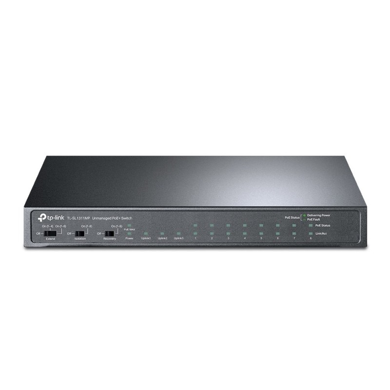 TP-Link TL-SL1311MP łącza sieciowe Nie zarządzany Fast Ethernet (10/100) Obsługa PoE Czarny TP-Link TL-SL1311MP łącza sieciowe Nie zarządzany Fast Ethernet (10/100) Obsługa PoE Czarny