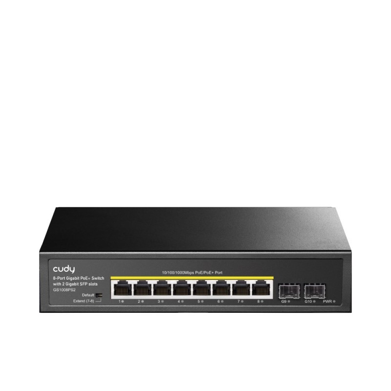 Cudy GS1008PS2 łącza sieciowe Nie zarządzany Gigabit Ethernet (10/100/1000) Obsługa PoE Czarny Cudy GS1008PS2 łącza sieciowe Nie zarządzany Gigabit Ethernet (10/100/1000) Obsługa PoE Czarny