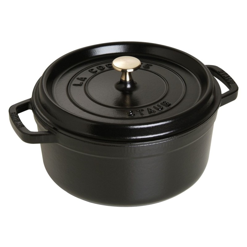 Garnek żeliwny okrągły Staub - 3.8 ltr, Czarny Garnek żeliwny okrągły Staub - 3.8 ltr, Czarny
