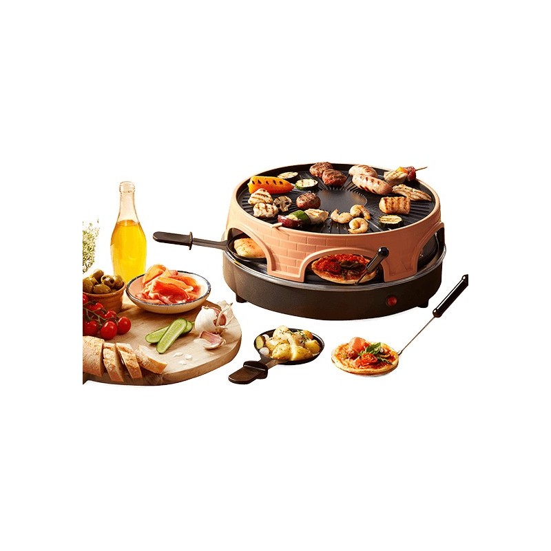 Emerio PO-113255.4 grill raclette 1500 W Czarny, Brązowy