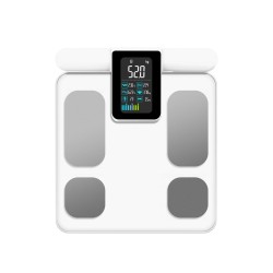 Extralink Smart Life K-201 Biała Waga łazienkowa inteligentna, z analizą składu ciała