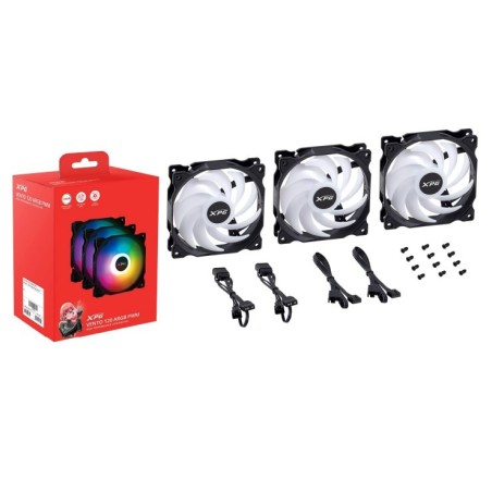 XPG VENTO 120 ARGB PWM Obudowa komputera Wentylator 12 cm Czarny 3 szt.