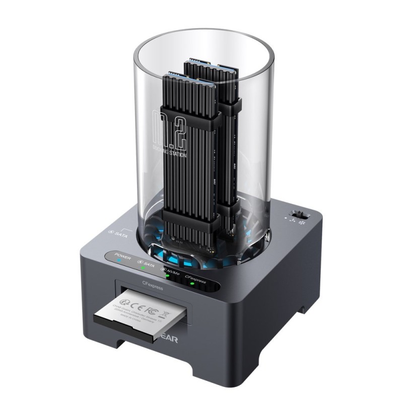 GRAUGEAR G-M2DK-CR-10G stacja dokująca do dysków twardych USB 3.2 Gen 2 (3.1 Gen 1) Type-C Szary GRAUGEAR G-M2DK-CR-10G stacja dokująca do dysków twardych USB 3.2 Gen 2 (3.1 Gen 1) Type-C Szary