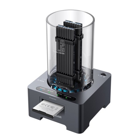 GRAUGEAR G-M2DK-CR-10G stacja dokująca do dysków twardych USB 3.2 Gen 2 (3.1 Gen 1) Type-C Szary