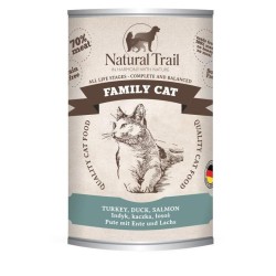 NATURAL TRAIL Cat Family Turkey, Duck,Salmon 400g