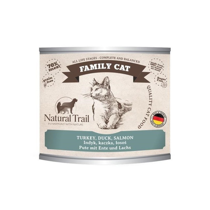 NATURAL TRAIL Cat Family Turkey,Duck,Salmon 200g