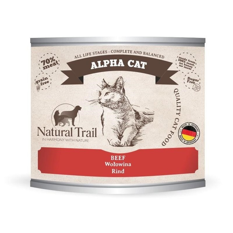 NATURAL TRAIL Cat Alpha Beef puszka 200g