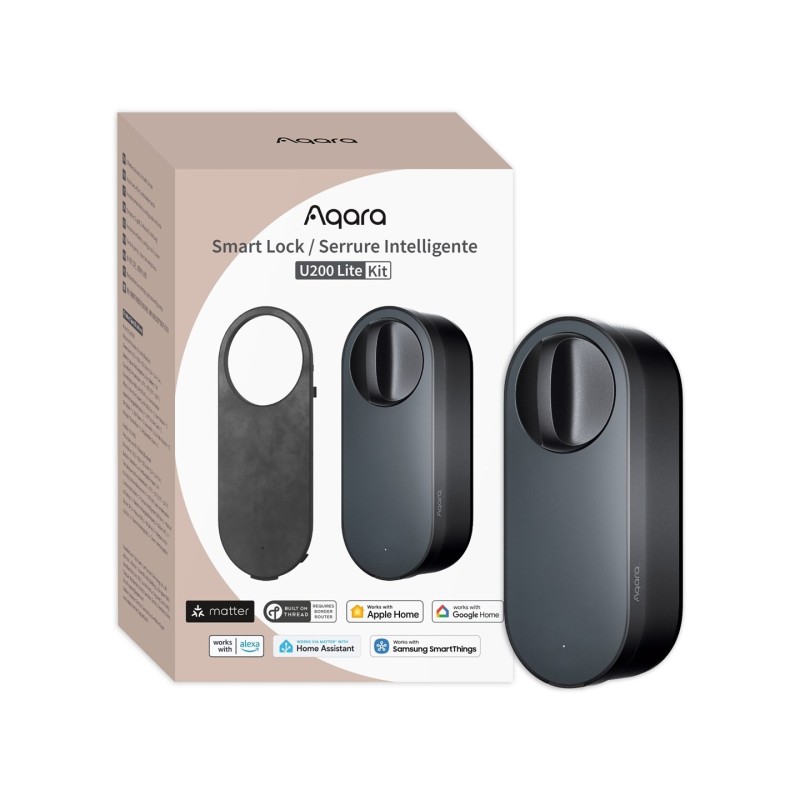 Inteligentny zamek do drzwi Aqara Smart Lock U200 Lite Czarny EL-D03D