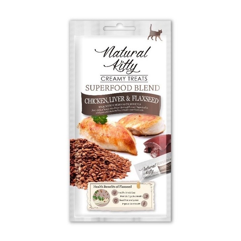 Natural Kitty Sos Superfood KURCZAK WĄTRÓBKA 4x12g