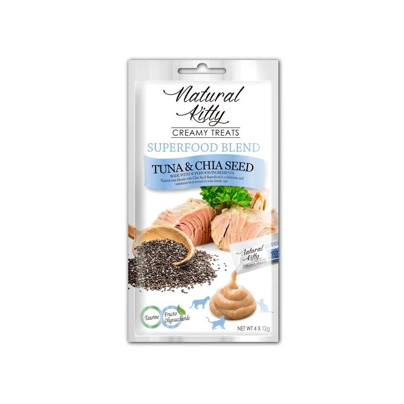 Natural Kitty Sos Superfood TUŃCZYK NASIONA CHIA 4x12g