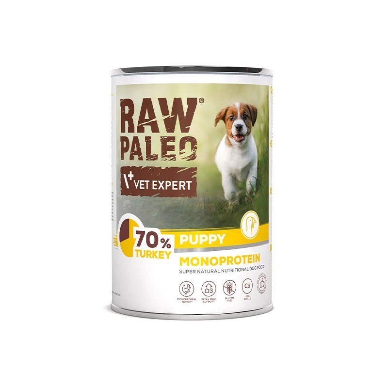 VetExpert Raw Paleo Indyk Puppy Can 400g