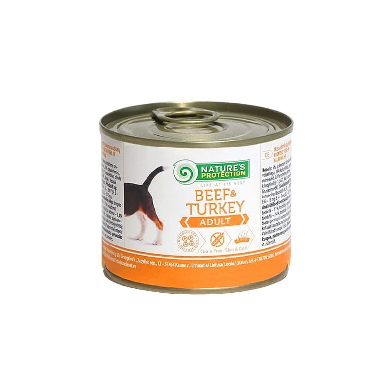 Nature's Protection Dog Adult Wołowina&Indyk 200g dog food