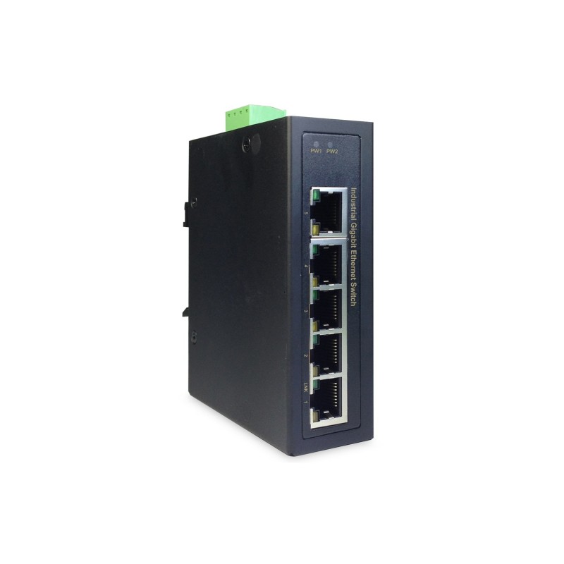 Przemysłowy 5-portowy przełącznik Gigabit Przemysłowy 5-portowy przełącznik Gigabit