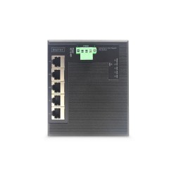 Digitus 5-portowy przełącznik sieciowy Gigabit Ethernet, płaski, przemysłowy, niezarządzany