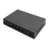 Digitus Przełącznik Gigabit Ethernet PoE, 4 porty PoE + 1 port uplink, dostępna moc zasilania PoE: 60 W