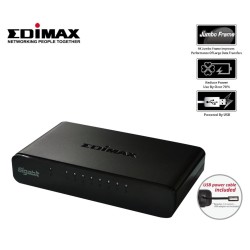 Edimax ES-5800G V3 łącza sieciowe Nie zarządzany Gigabit Ethernet (10/100/1000) Czarny