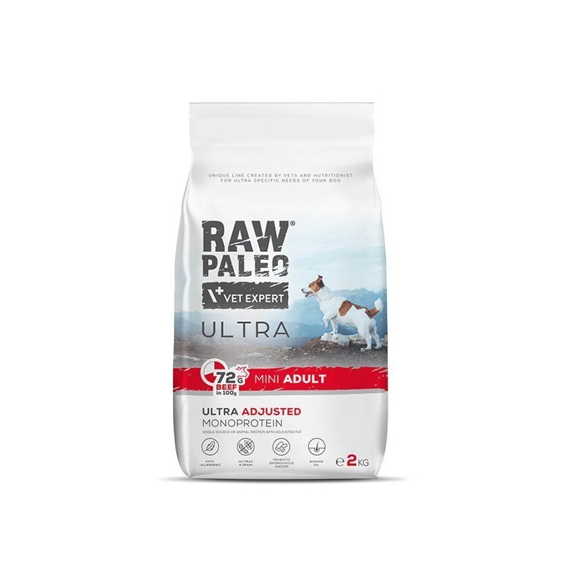 VetExpert Raw Paleo Ultra Wołowina Mini Adult 750g