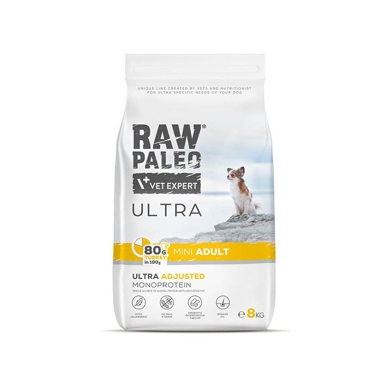 VetExpert Raw Paleo Ultra Indyk Mini Adult  8kg