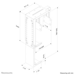 Neomounts CPU-D100BLACK uchwyt do komputera Uchwyt na procesor montowany na biurku Czarny