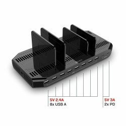 Lindy 73435 ładowarka do urządzeń przenośnych Smartfon, Tablet Czarny Prąd przemienny Szybkie ładowanie Wewnętrzna