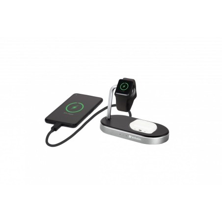 Verbatim WCS-02 Uniwersalne Czarny USB Bezprzewodowe ładowanie Szybkie ładowanie Wewnętrzna