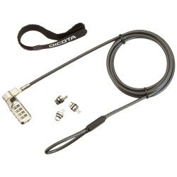DICOTA D31713 zapięcie do kabli Czarny 2 m