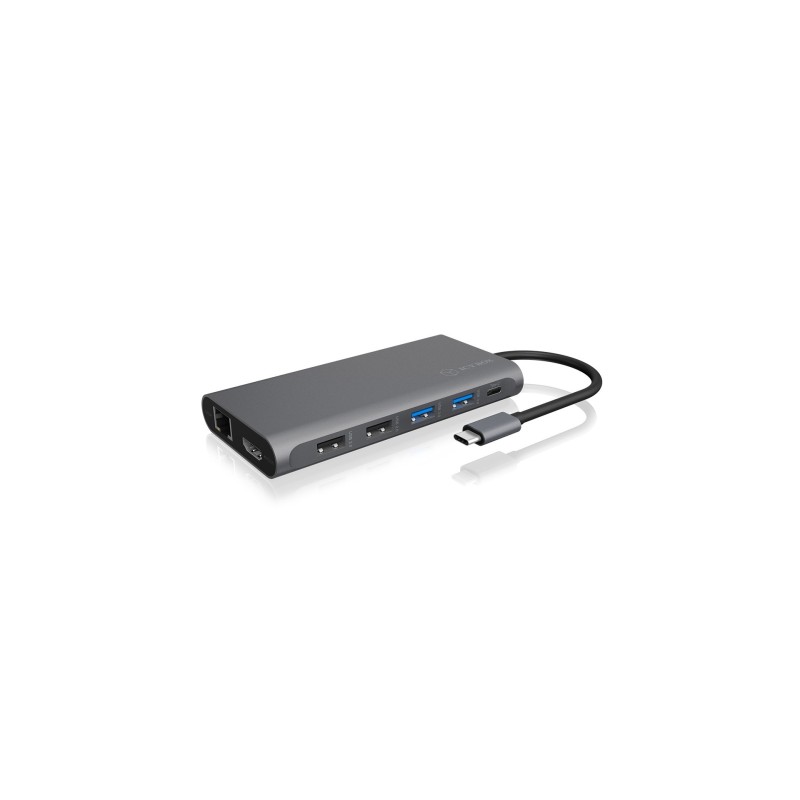 ICY BOX IB-DK4050-CPD Przewodowa USB 3.2 Gen 1 (3.1 Gen 1) Type-C Antracyt ICY BOX IB-DK4050-CPD Przewodowa USB 3.2 Gen 1 (3.1 Gen 1) Type-C Antracyt