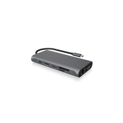 ICY BOX IB-DK4050-CPD Przewodowa USB 3.2 Gen 1 (3.1 Gen 1) Type-C Antracyt