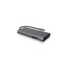 ICY BOX IB-DK4050-CPD Przewodowa USB 3.2 Gen 1 (3.1 Gen 1) Type-C Antracyt