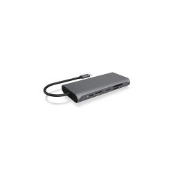 ICY BOX IB-DK4050-CPD Przewodowa USB 3.2 Gen 1 (3.1 Gen 1) Type-C Antracyt